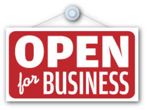 Open for Business!